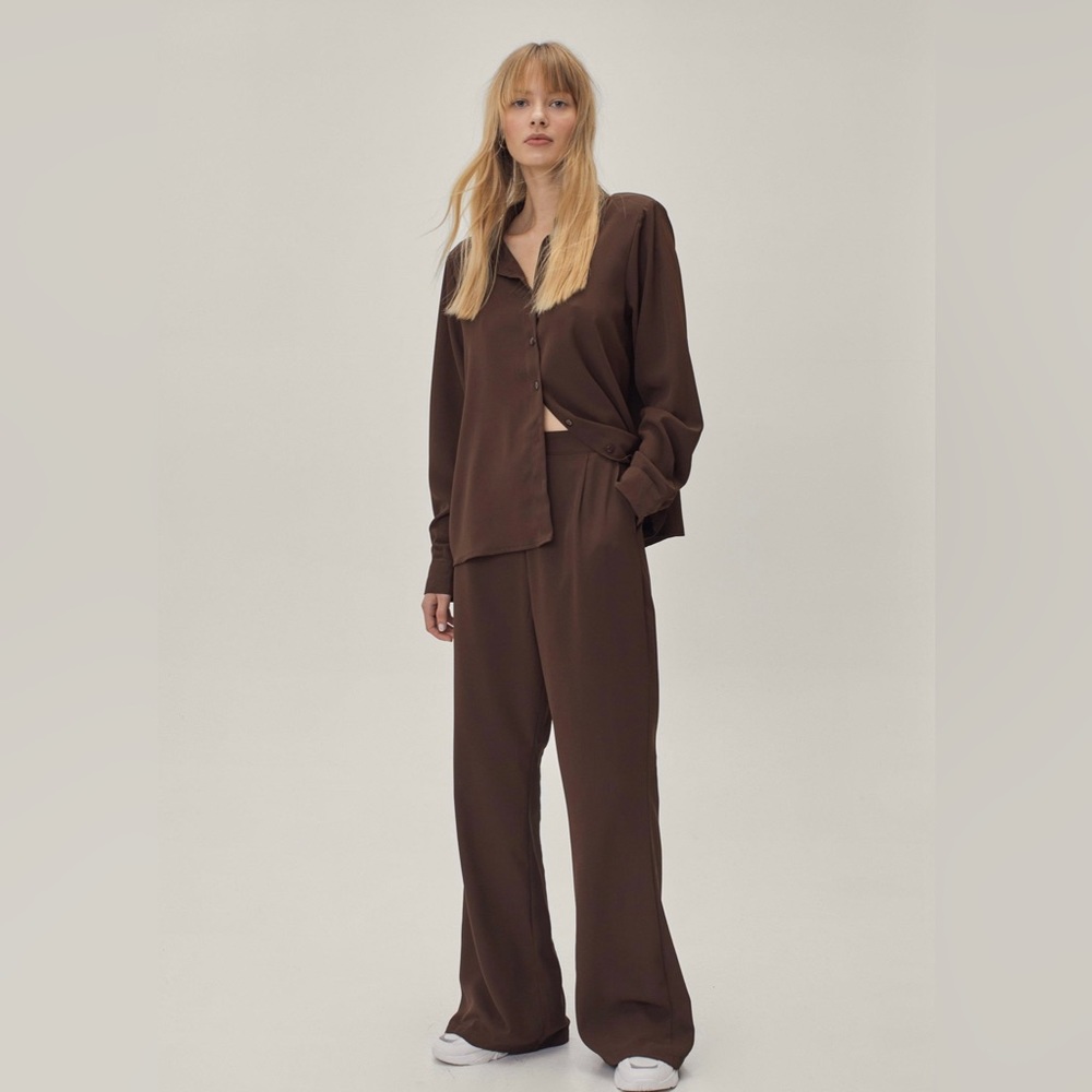 Nasty Gal Brown Two Piece Set (Size 0)